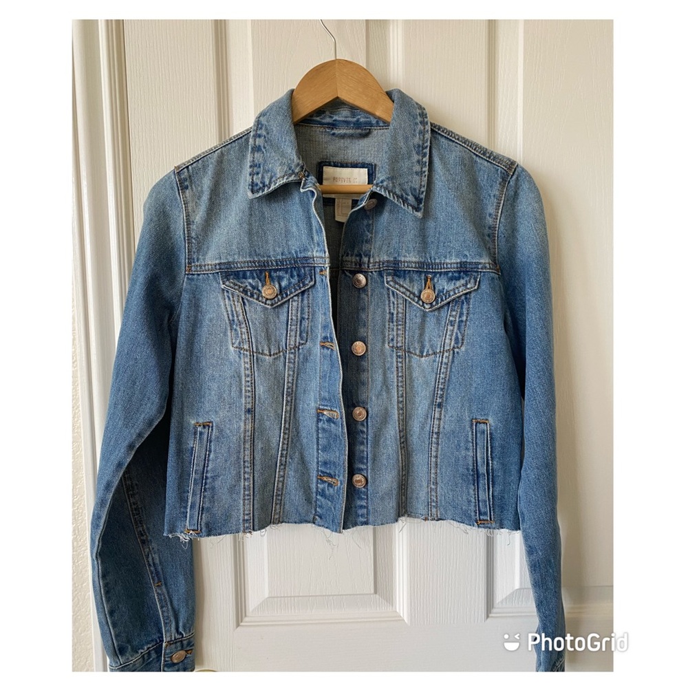 Cropped Denim Jacket, Sz S